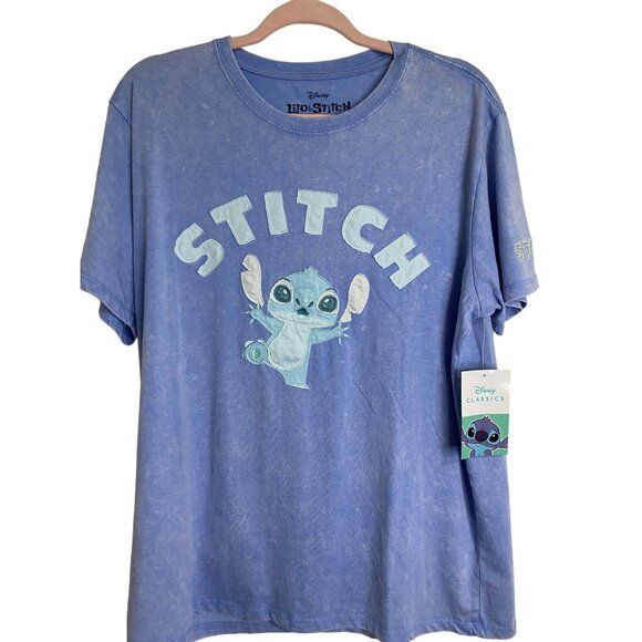 Disney Classics  Lilo & Stich Short Sleeve T Shirt Size Large Color Blue - Picture 2 of 6